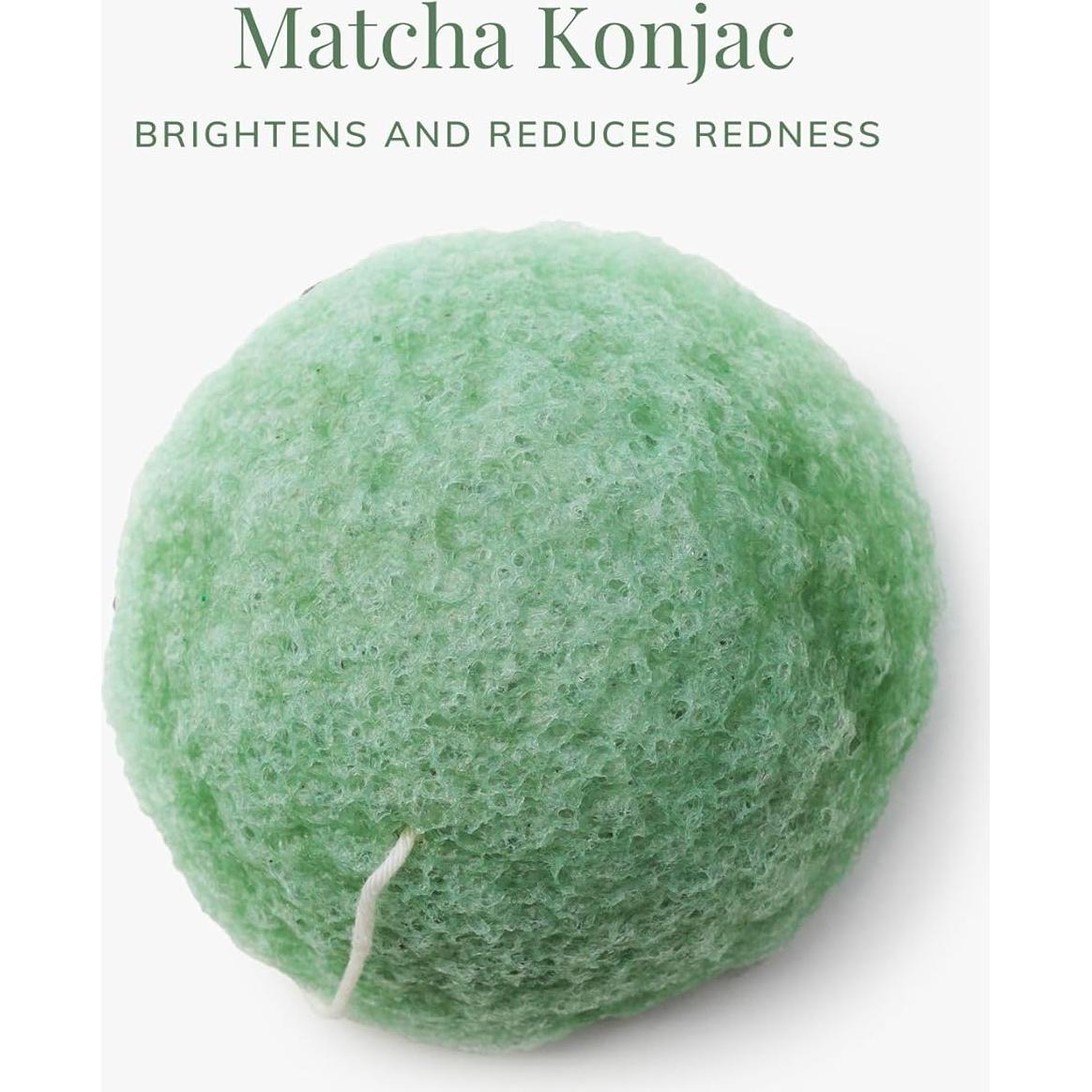 Esponja Facial Konjac Shikohin Matcha - Exfoliante Natural Vegano