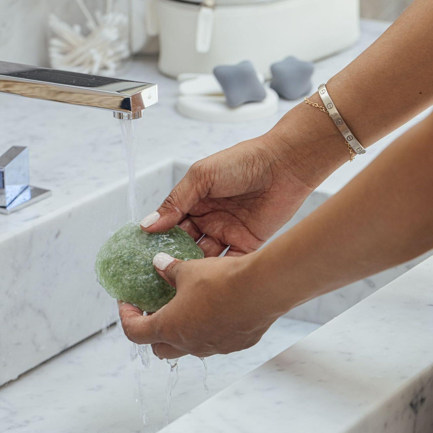 Esponja Facial Konjac Shikohin Matcha - Exfoliante Natural Vegano