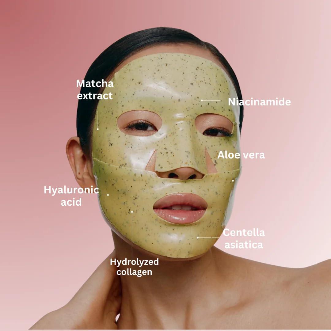 Mascarilla Peel Off CocoBeauty Matcha 16 Unidades Hidratante