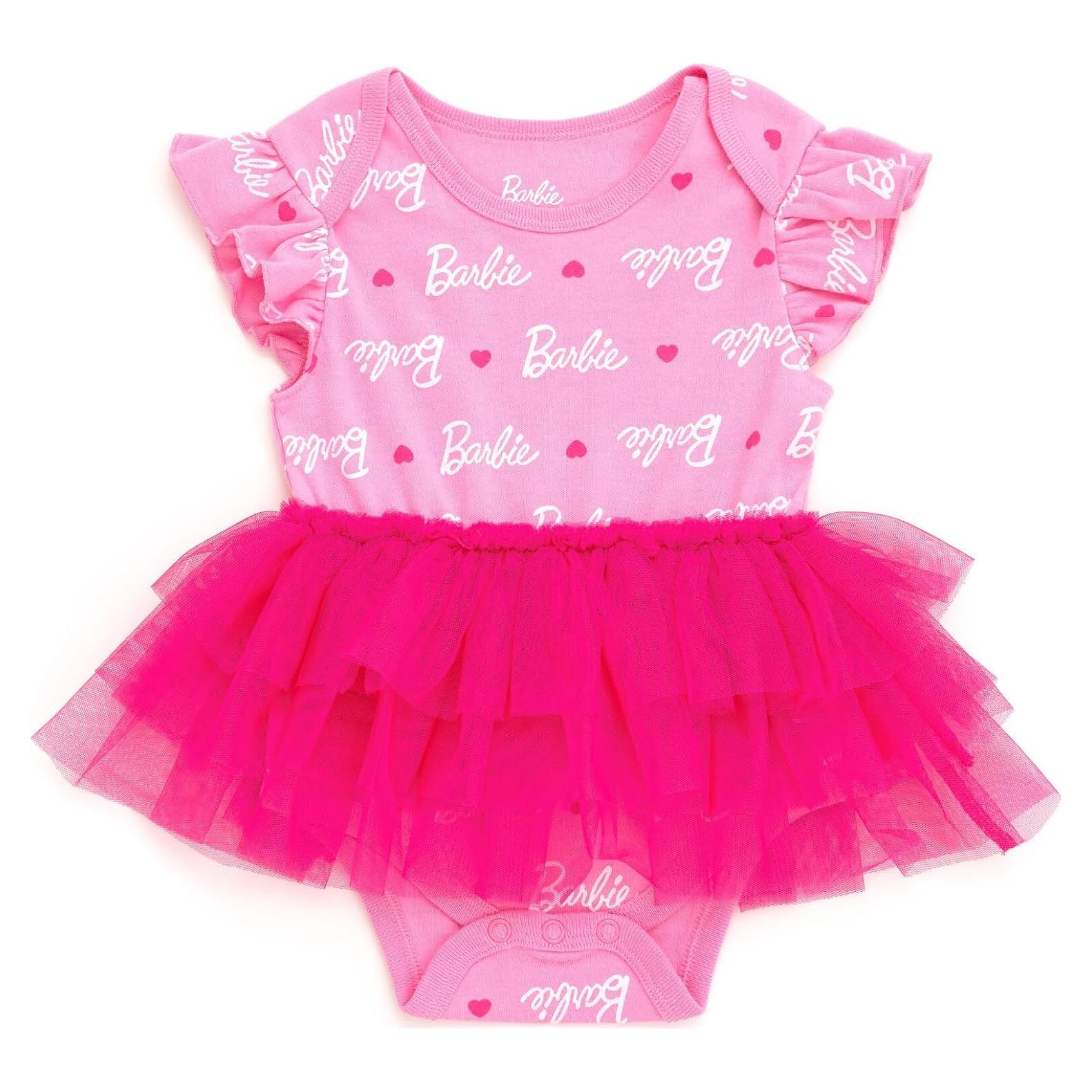 Vestido Tutu Body Niñas Bebés Barbie Rosa 0-24 meses