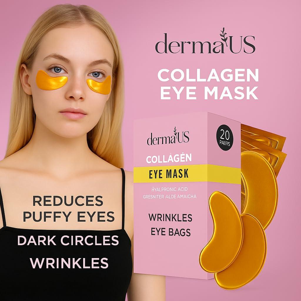 Parche para Ojos dermaUS - 20 Pares Colágeno Hidratante
