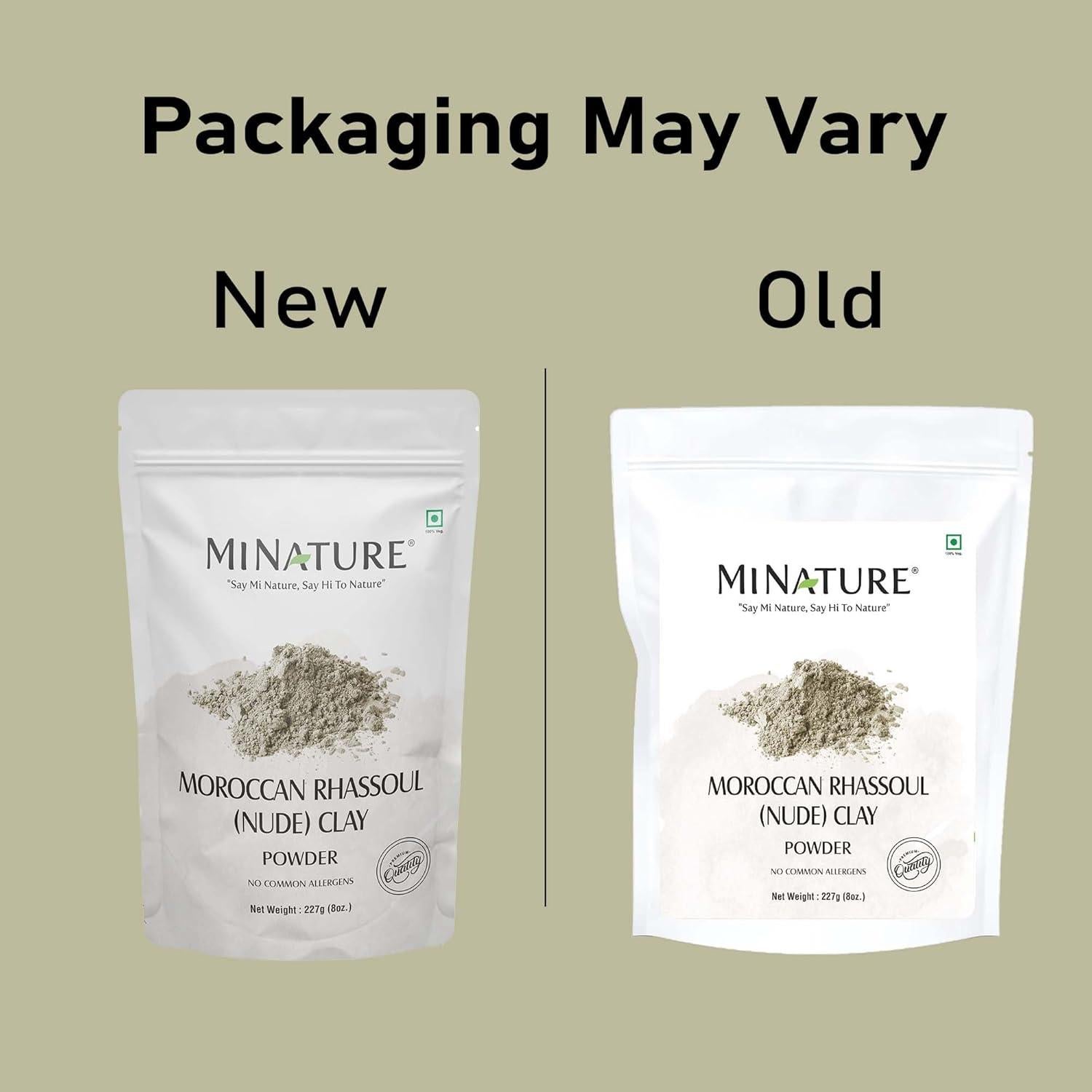 Arcilla en Polvo Rhassoul Nude Marroquí 227g - Mascarilla Facial y Limpiador Capilar