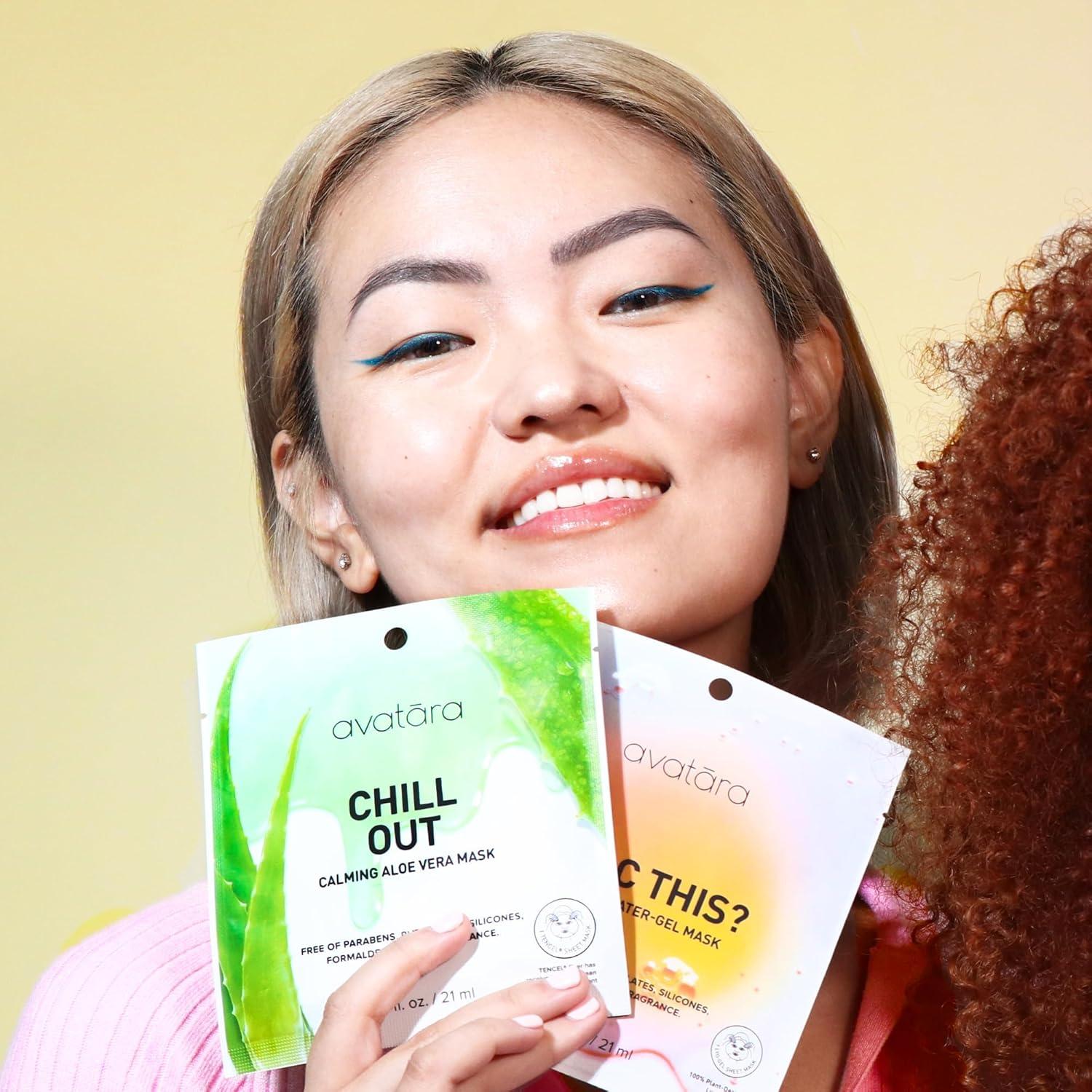 Conjunto de 10 Mascarillas Faciales Avatara - Hidratantes y Naturales