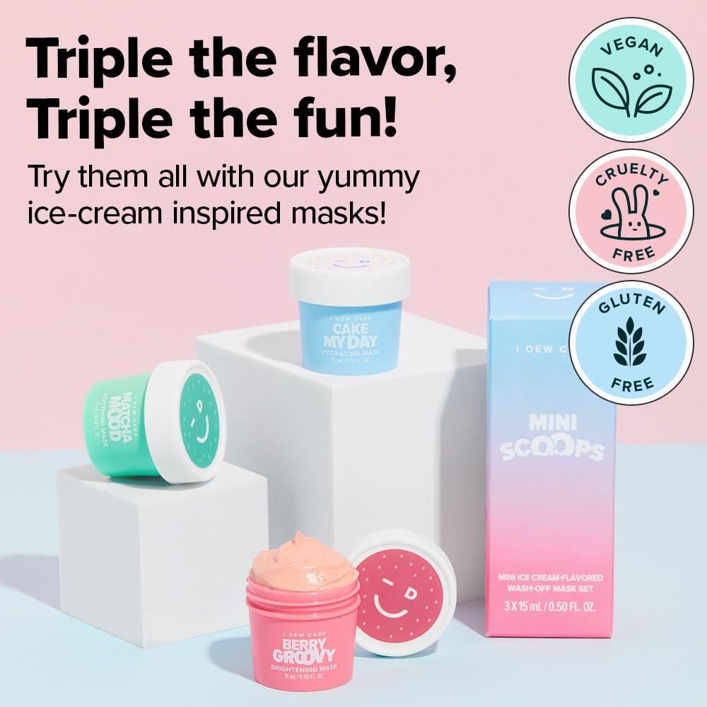 I DEW CARE Mini Scoops Mascarilla Facial Trio + Brocha Silicona