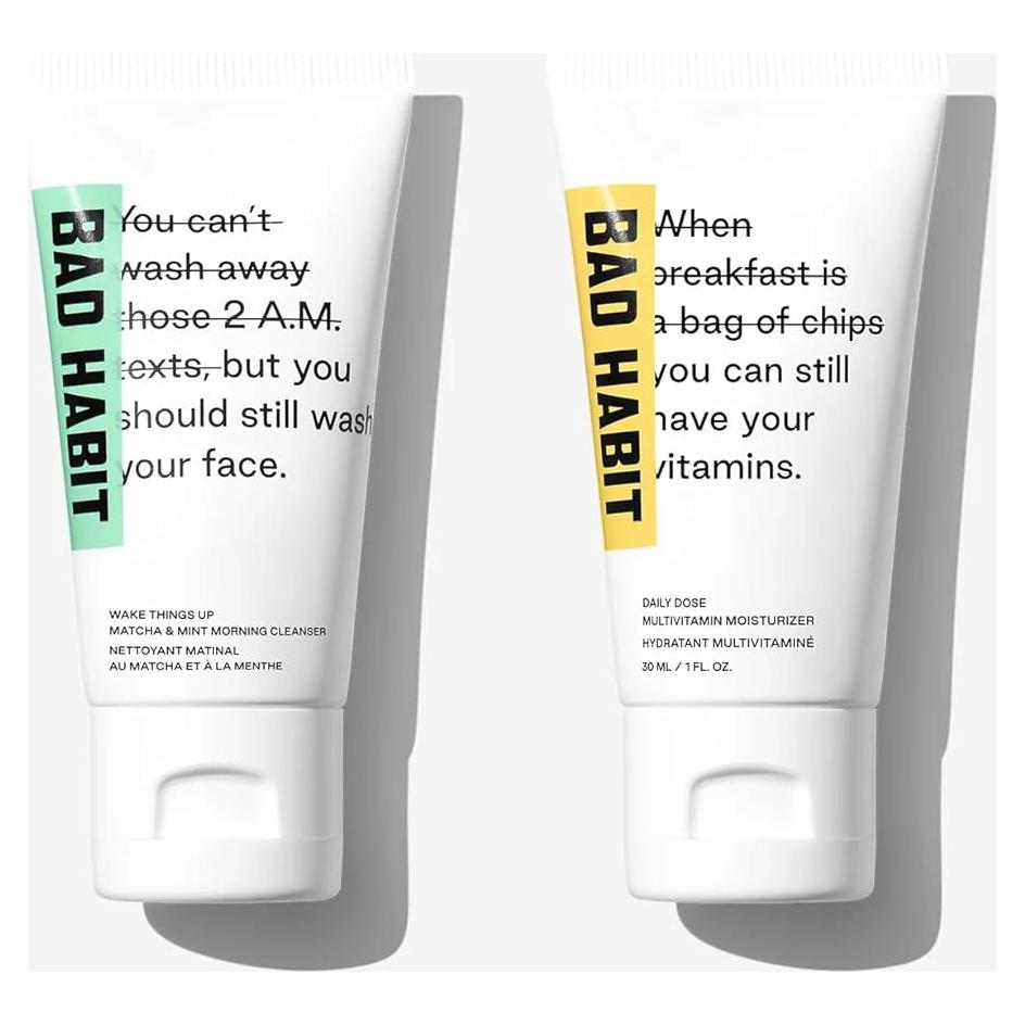 Conjunto de Cuidado de la Piel Mal Hábito - Limpiador y Humectante