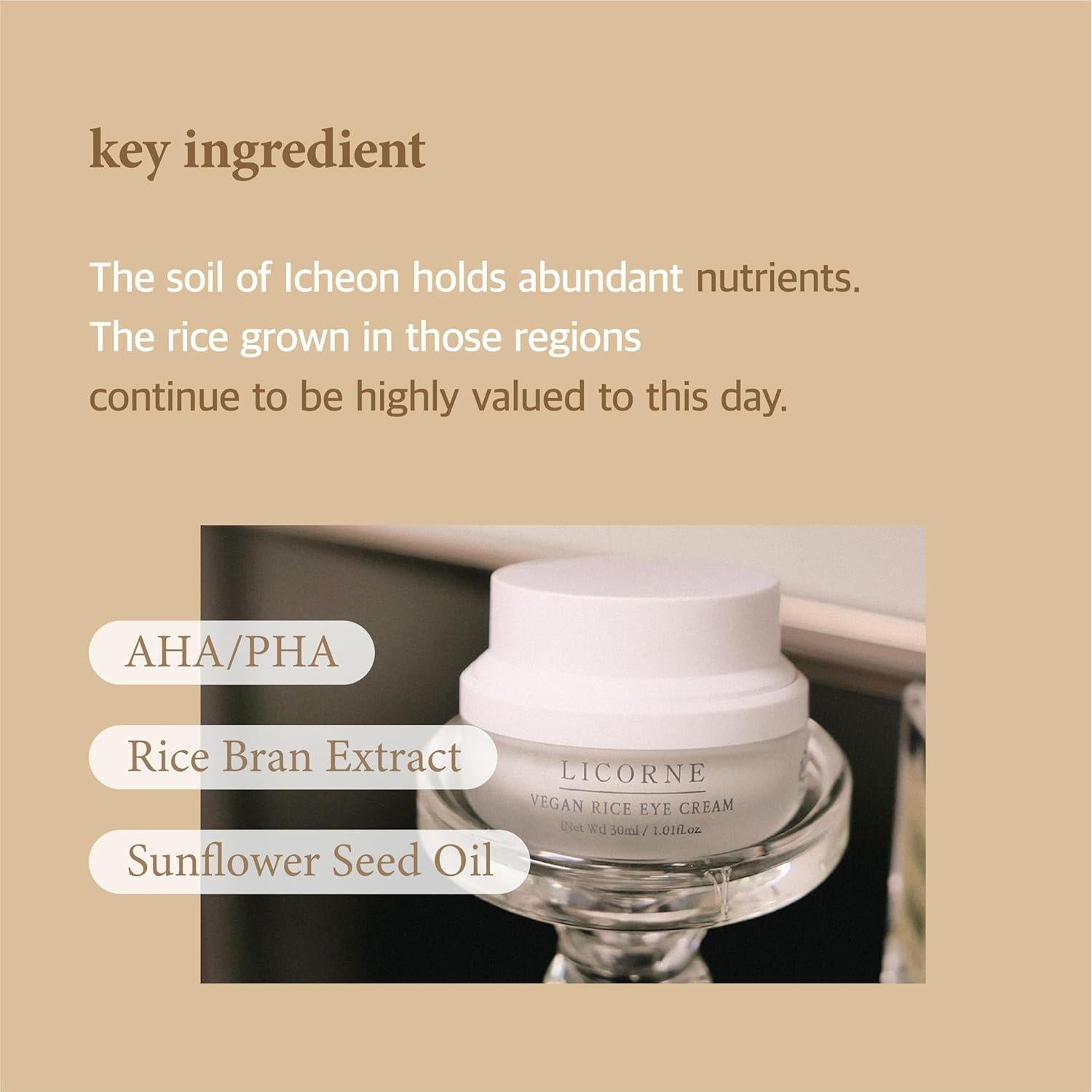 Crema para Ojos Vegana LICORNE 30ml - Anti-Ojeras e Hidratante