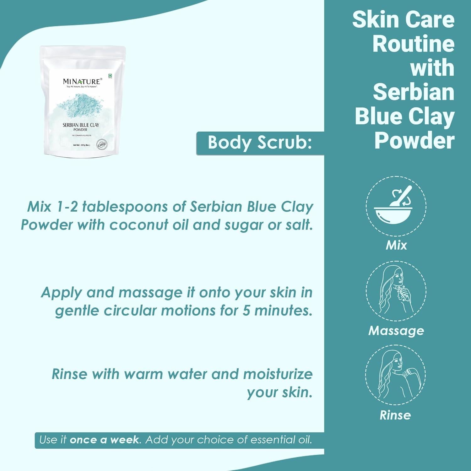 Arcilla Azul Serbia 227g - Mascarilla Facial y Capilar Natural