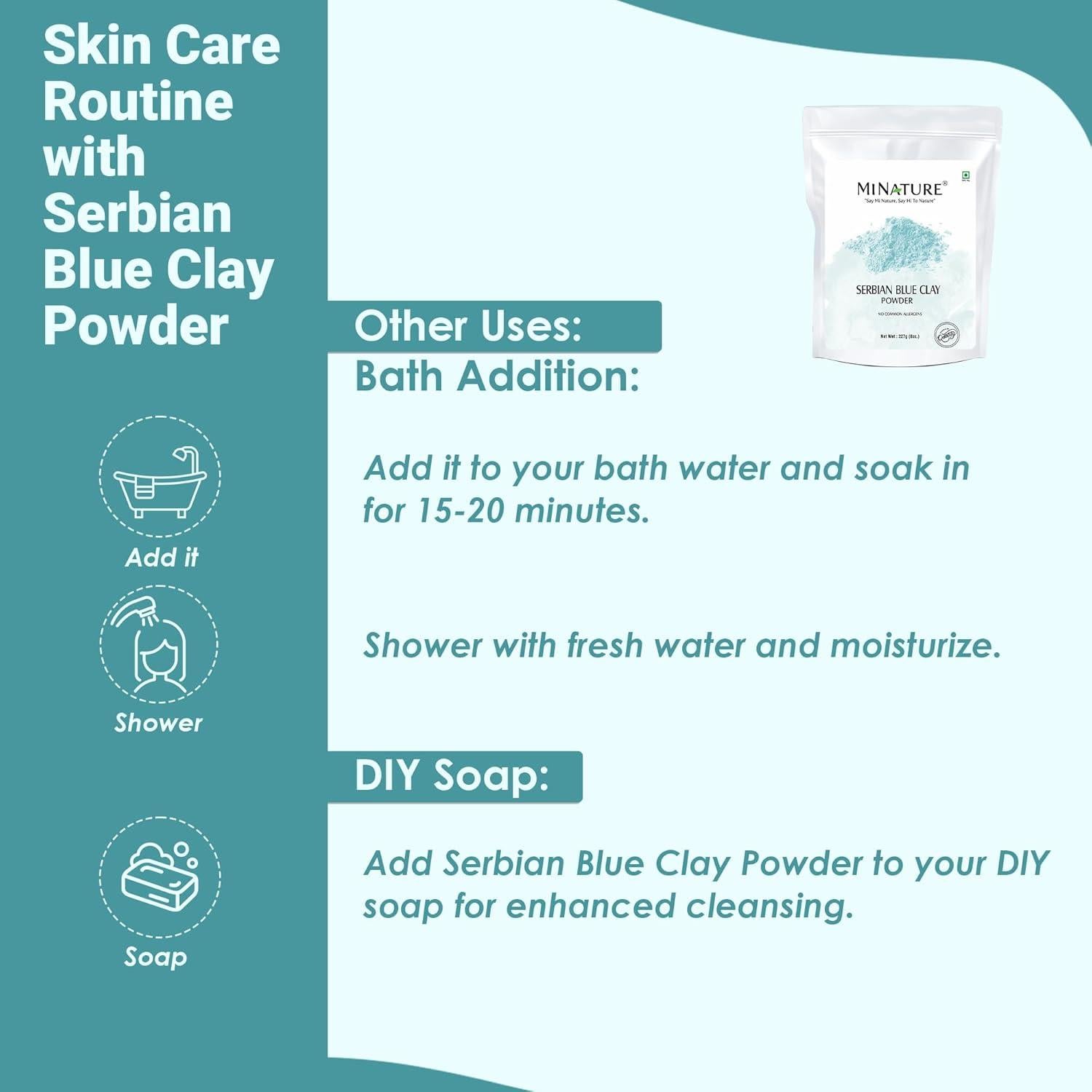 Arcilla Azul Serbia 227g - Mascarilla Facial y Capilar Natural