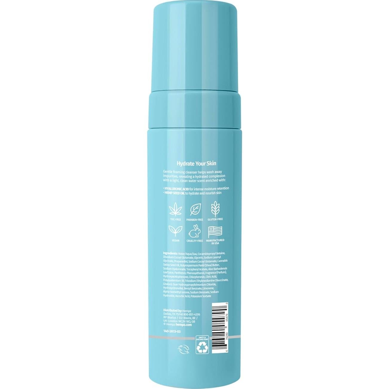 Limpiador Facial Espumoso HEMPZ Brisa Oceánica 170 g