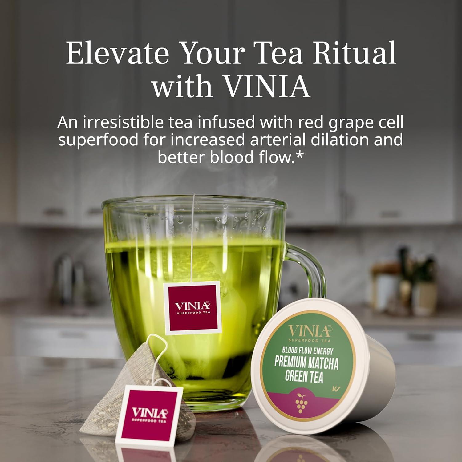 VINIA Matcha + Té Verde K-Cup 30 Cápsulas Orgánicas