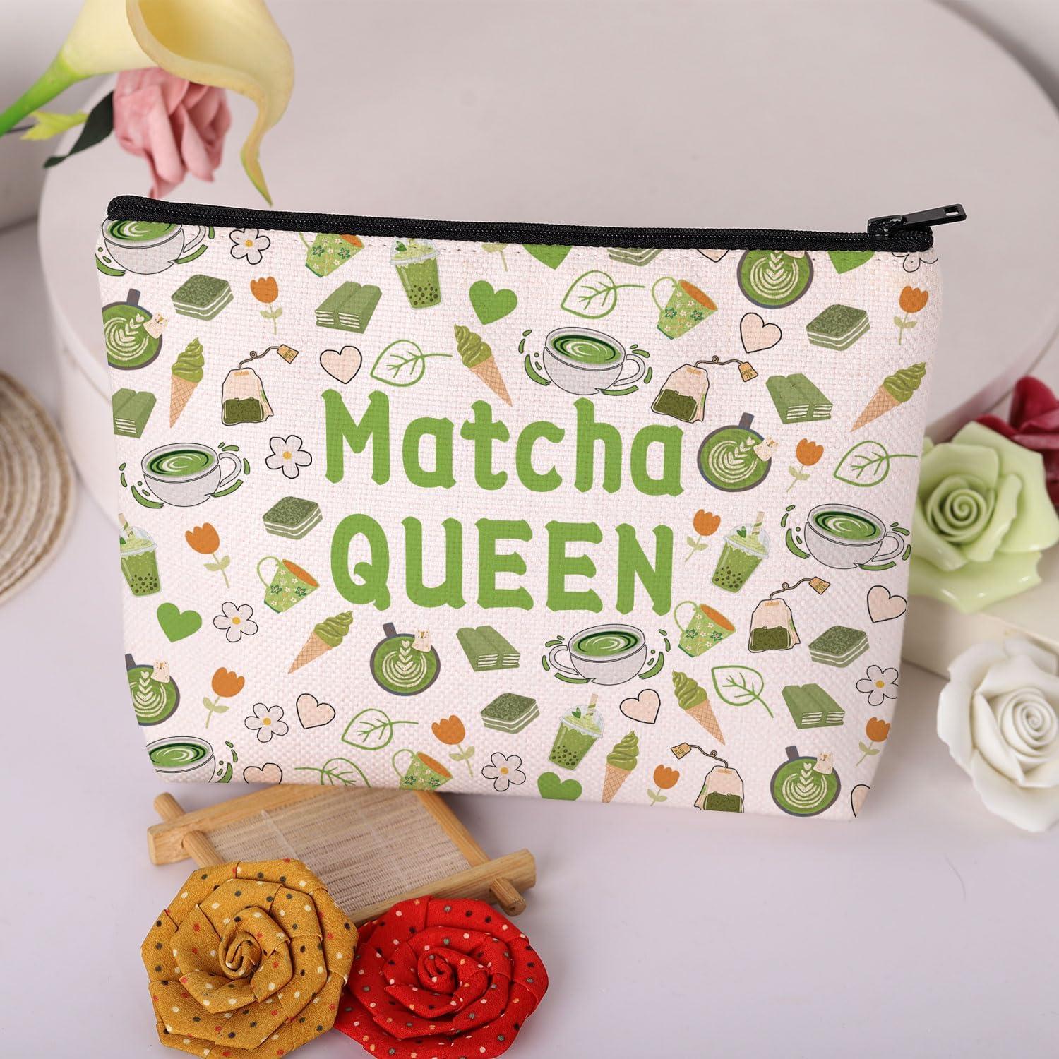 Bolsa de Cosméticos MAOFAED Reina Matcha 22.86x18.2cm