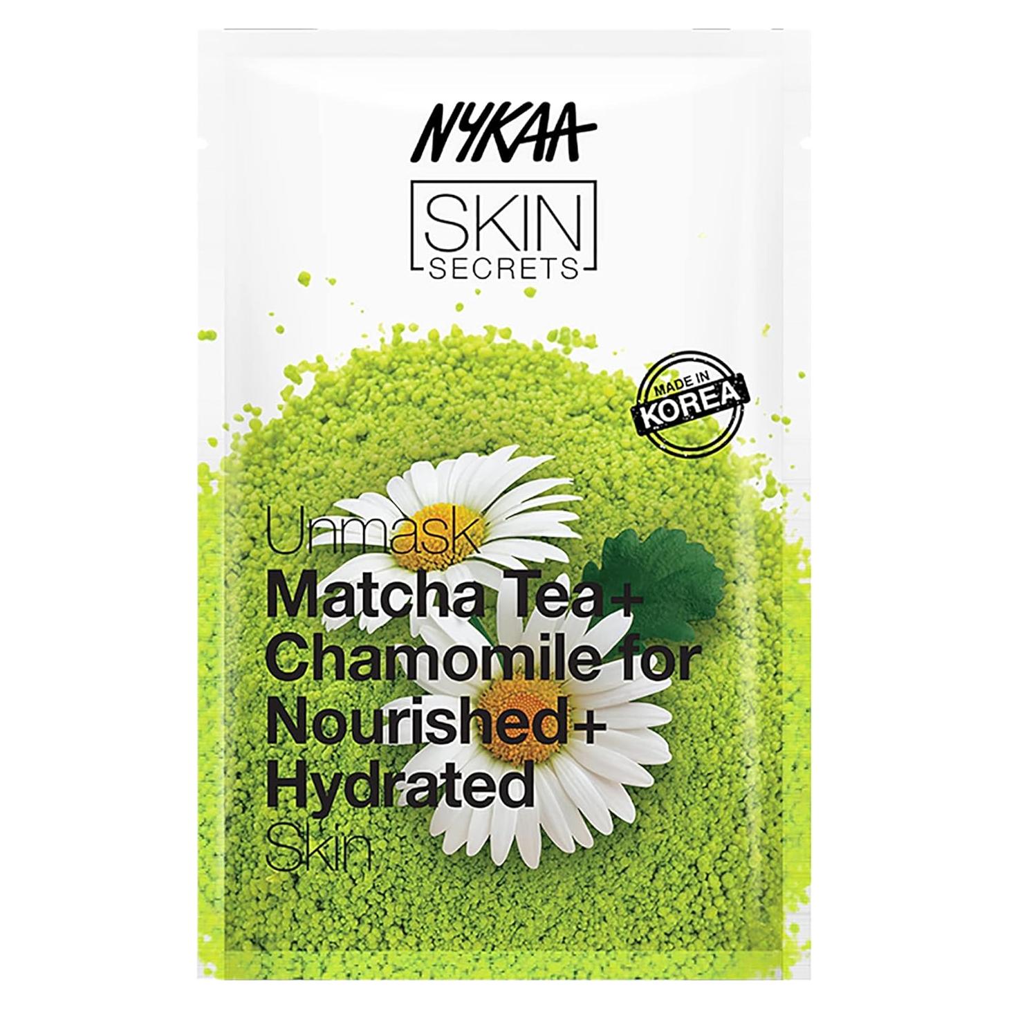 Mascarilla Facial Hidratante Nykaa Naturals 19g Té Matcha Manzanilla