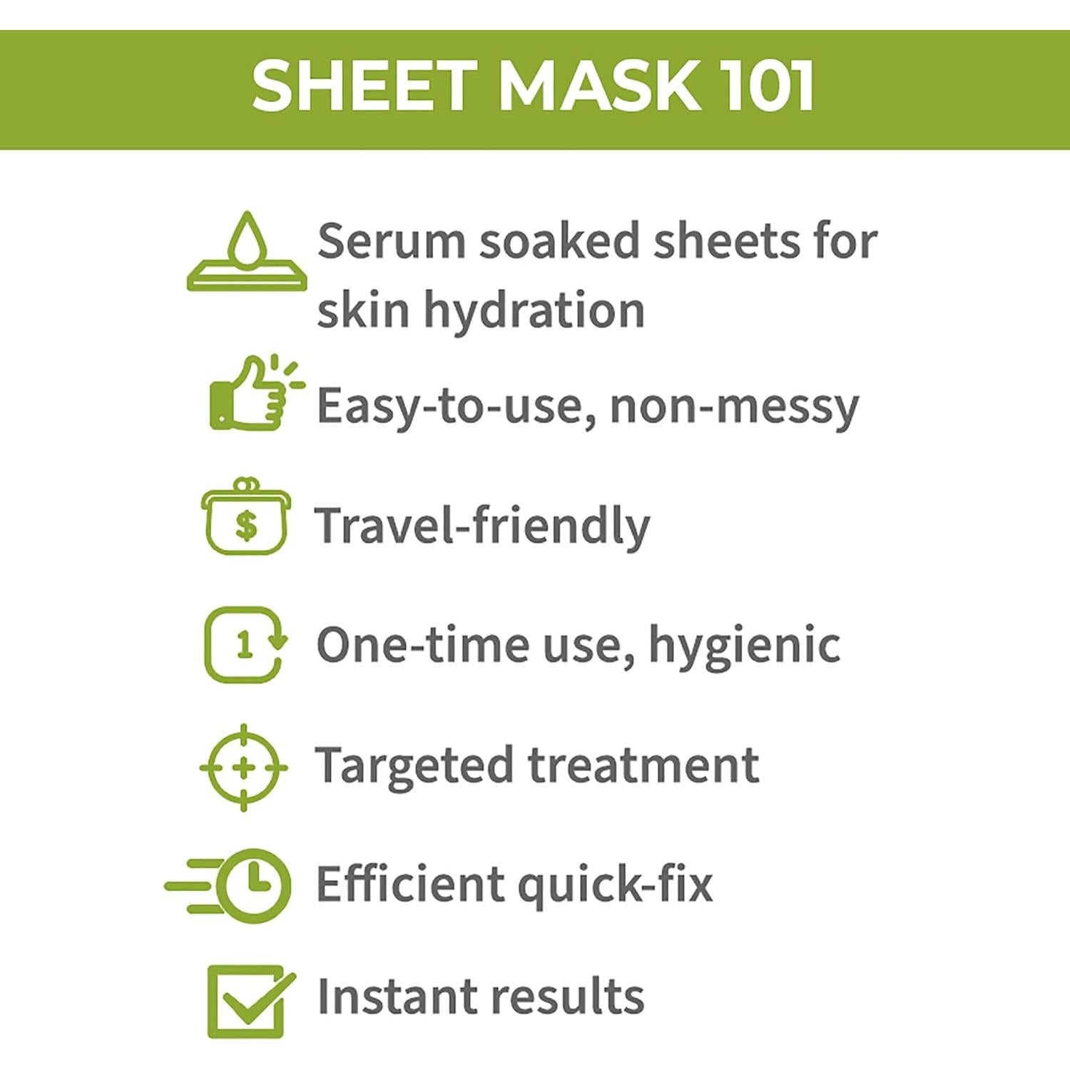 Mascarilla Facial Hidratante Nykaa Naturals 19g Té Matcha Manzanilla