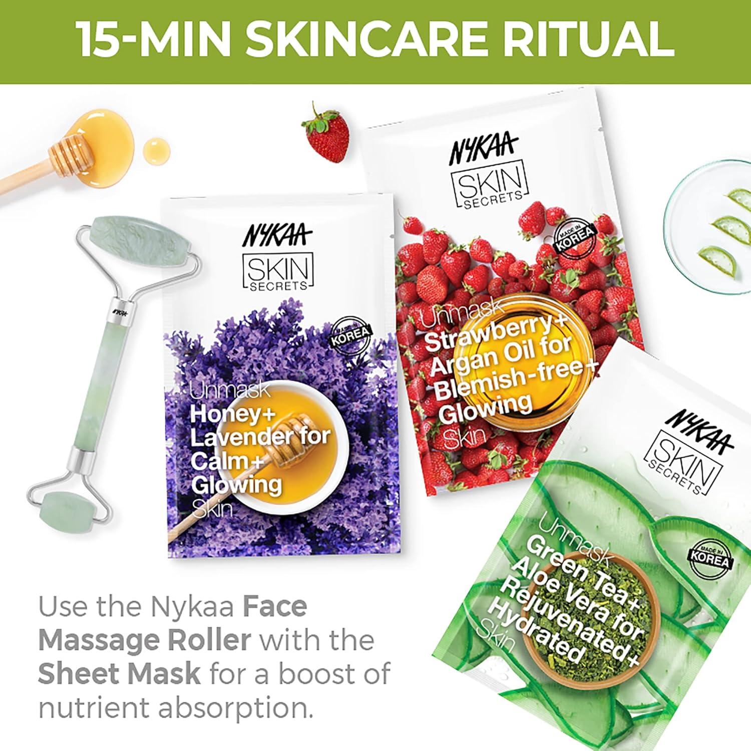 Mascarilla Facial Hidratante Nykaa Naturals 19g Té Matcha Manzanilla