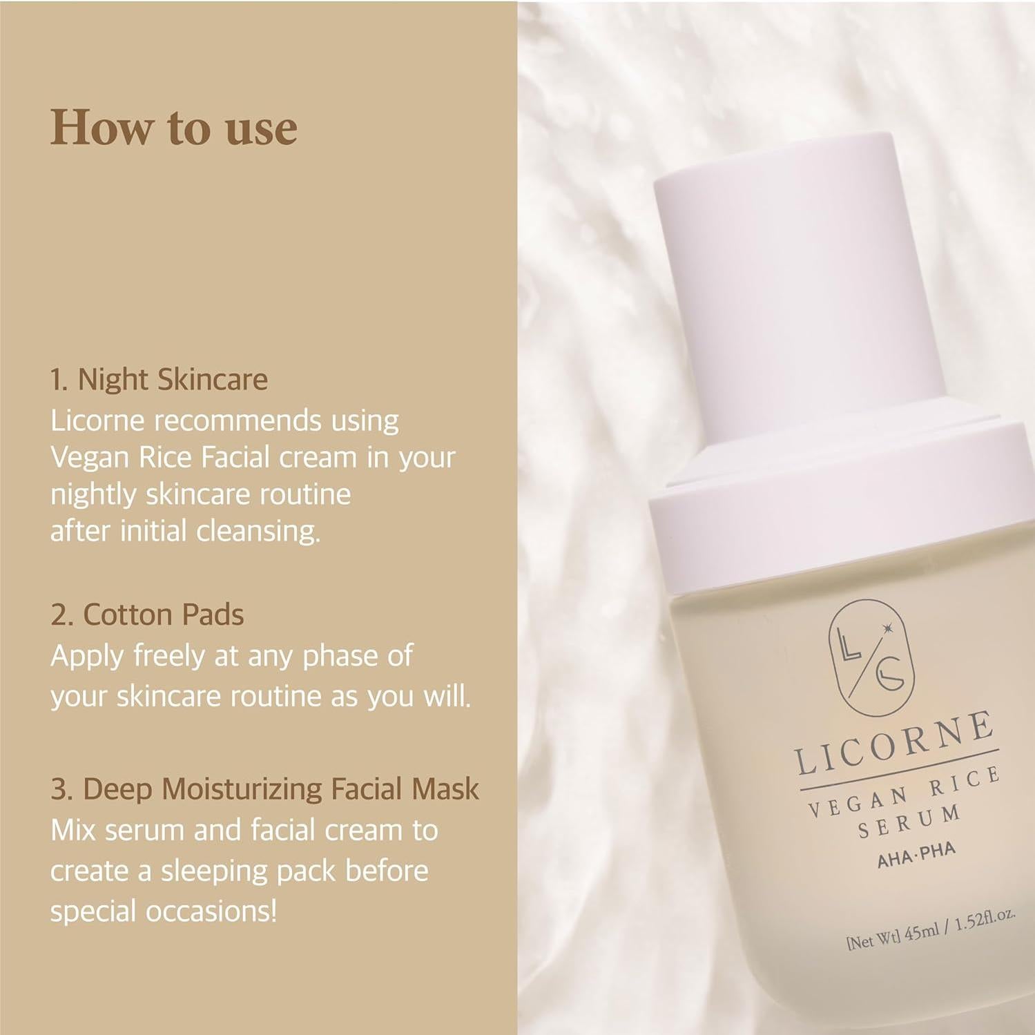 Suero de Arroz Vegano 45ml HAPPY BIO Cuidado de la Piel