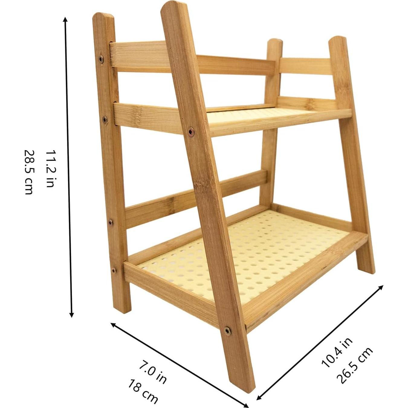 Soporte de Exhibición de Madera Kornnapa 2 Niveles Organizador
