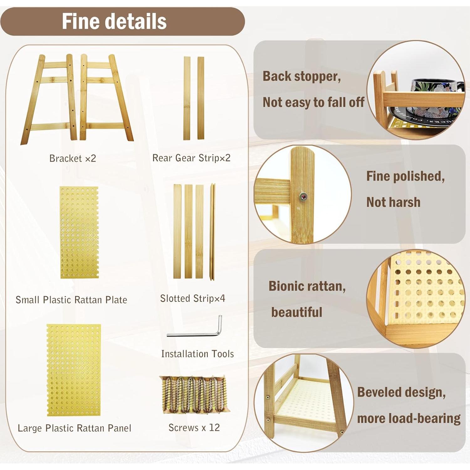 Soporte de Exhibición de Madera Kornnapa 2 Niveles Organizador