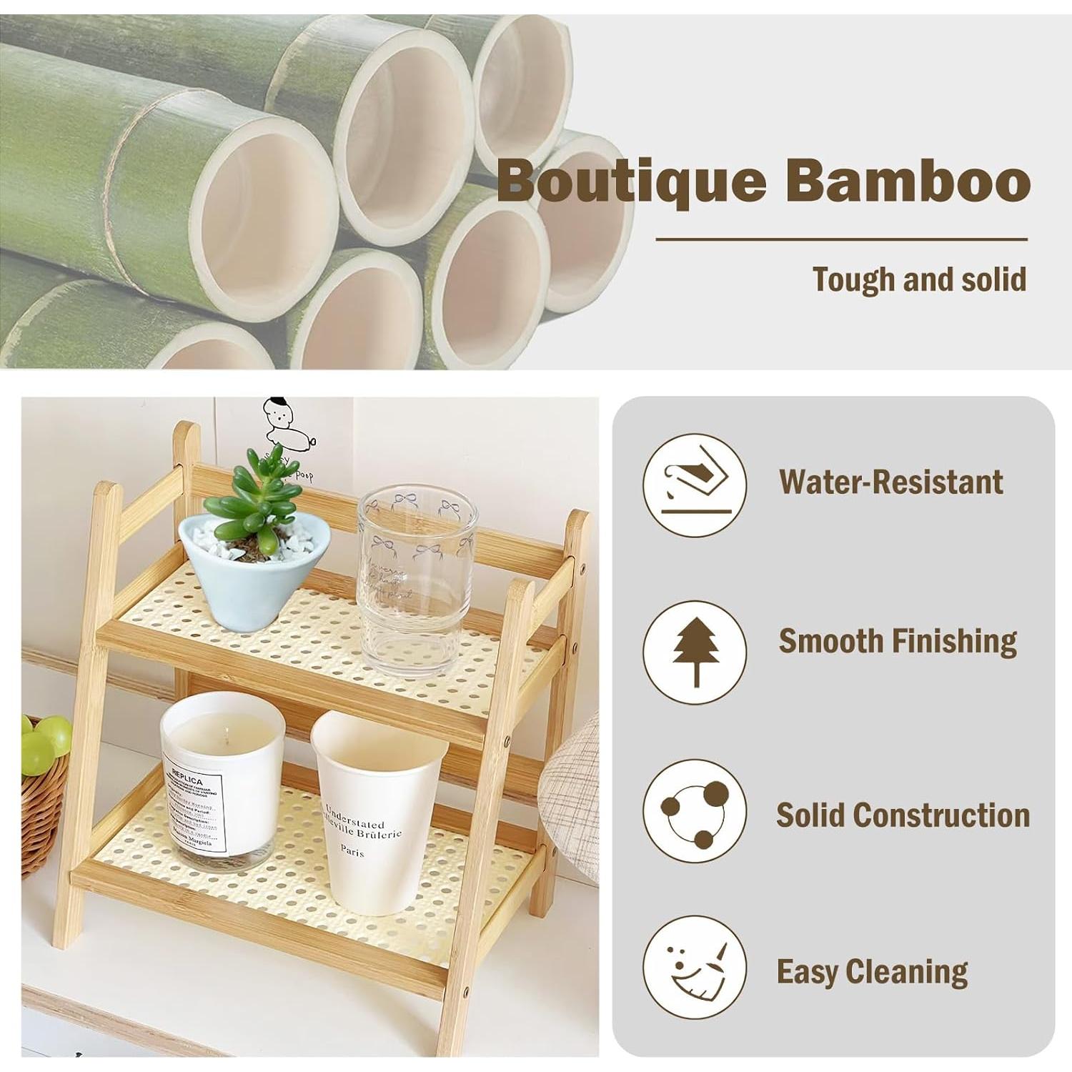 Soporte de Exhibición de Madera Kornnapa 2 Niveles Organizador