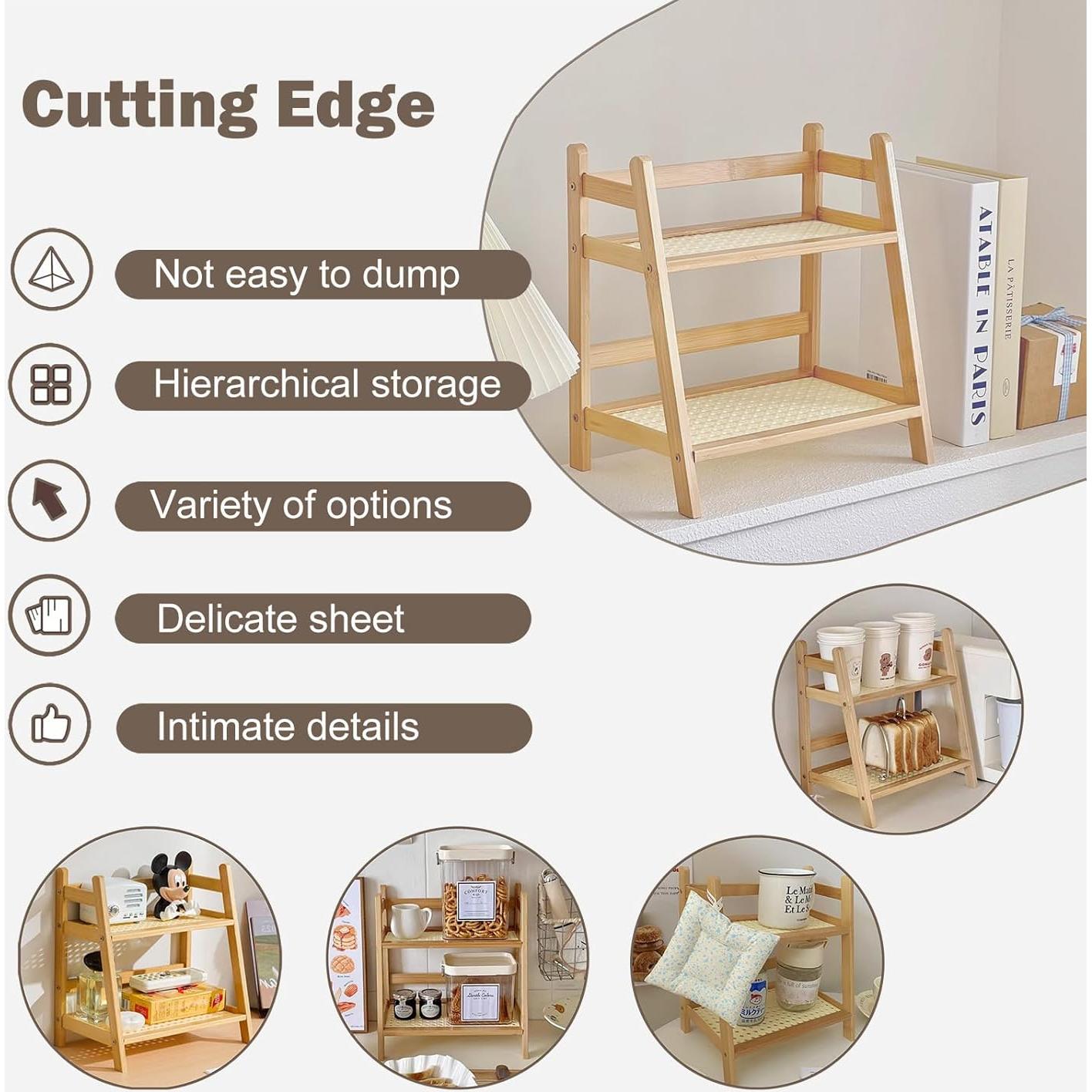 Soporte de Exhibición de Madera Kornnapa 2 Niveles Organizador