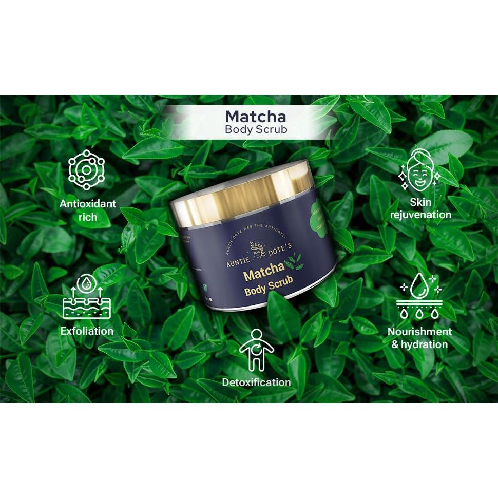 Exfoliante Corporal Tía Dote con Sal del Mar Muerto y Matcha