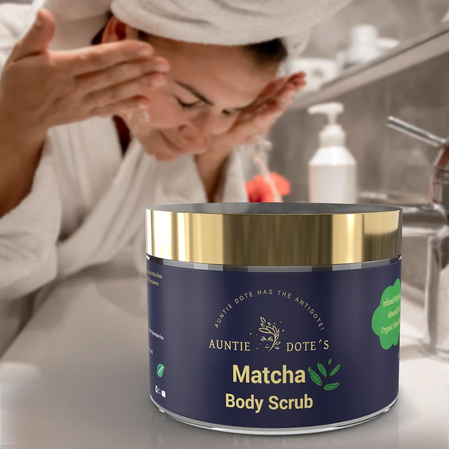 Exfoliante Corporal Tía Dote con Sal del Mar Muerto y Matcha