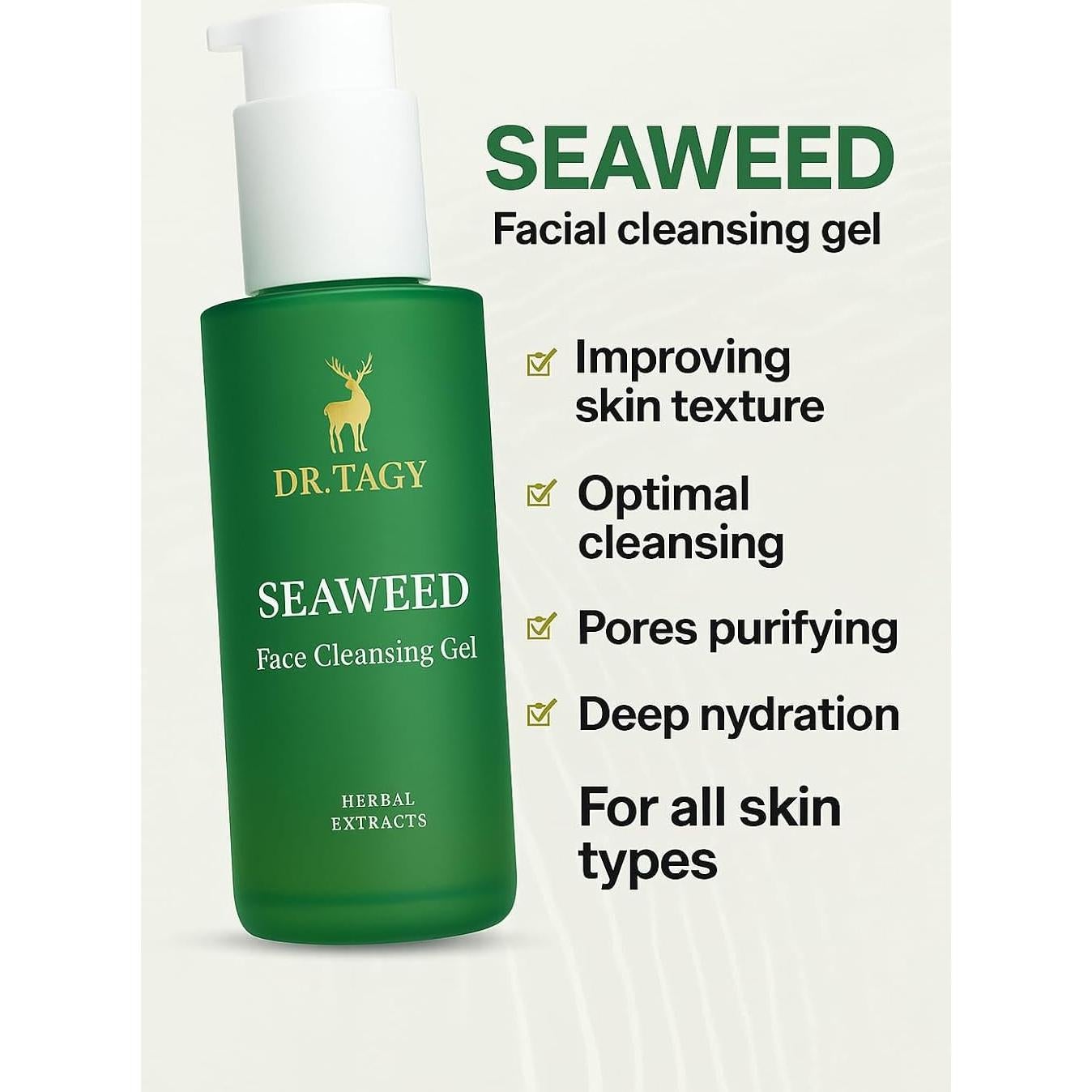 Limpiador Facial Natural DR. TAGY 245g - Algas y Antioxidantes
