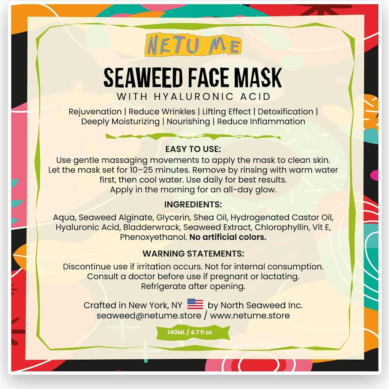 Mascarilla Facial Anti-Envejecimiento Algas Marinas North Seaweed 209g