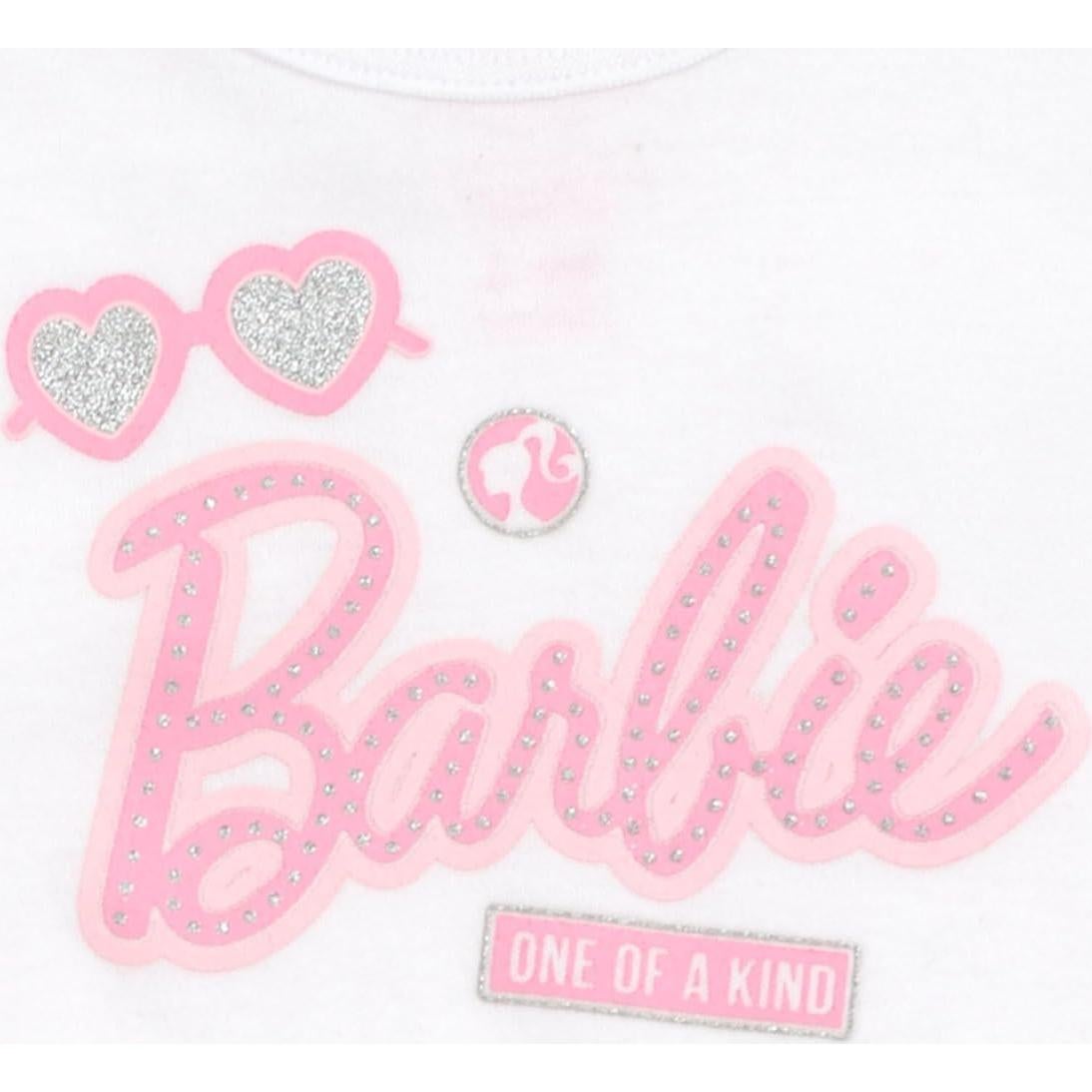 Conjunto 3 Piezas Body Falda Diadema Bebé Barbie Rosa 12M