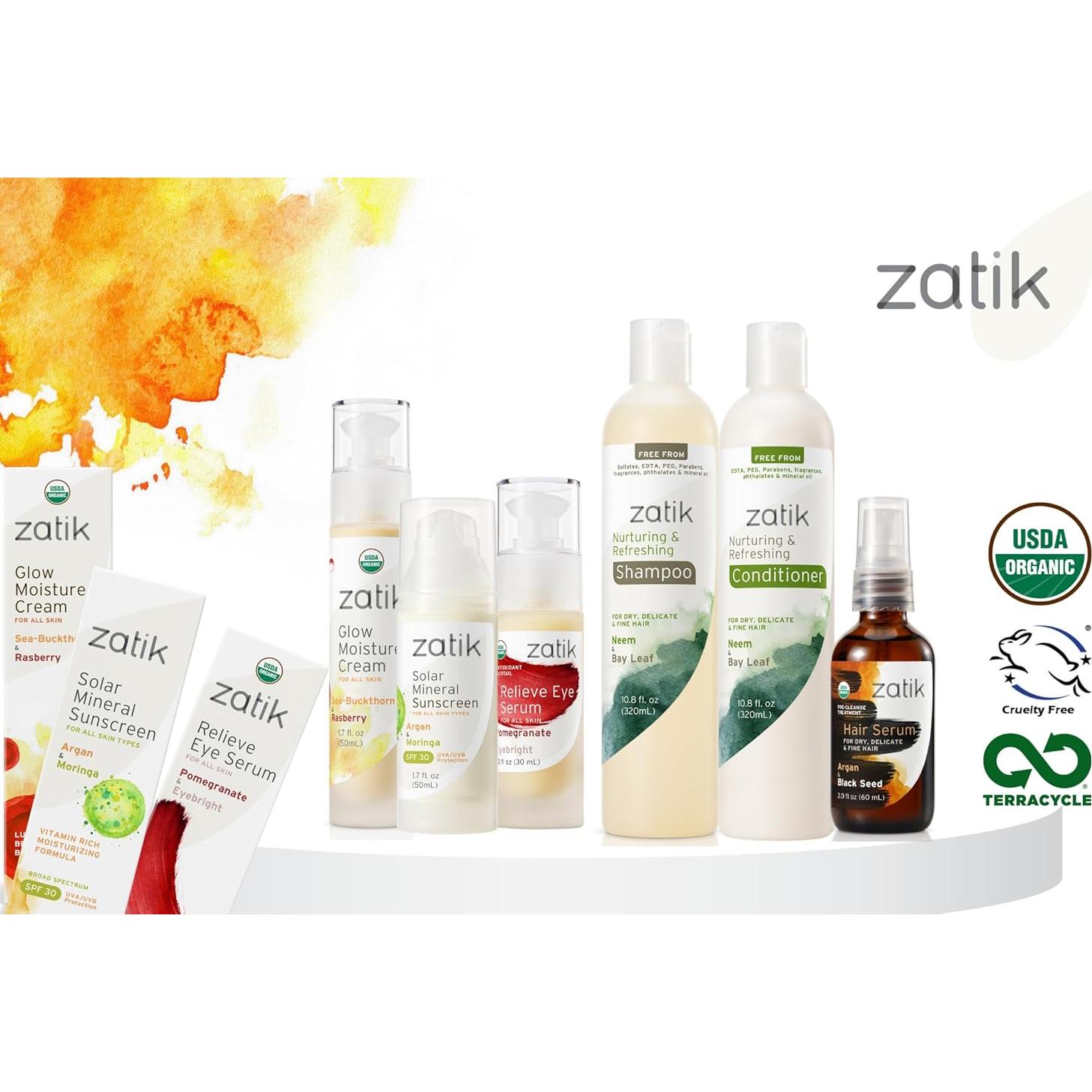 Suero Facial Zatik Naturals 30ml Orgánico Vegano Hidratante