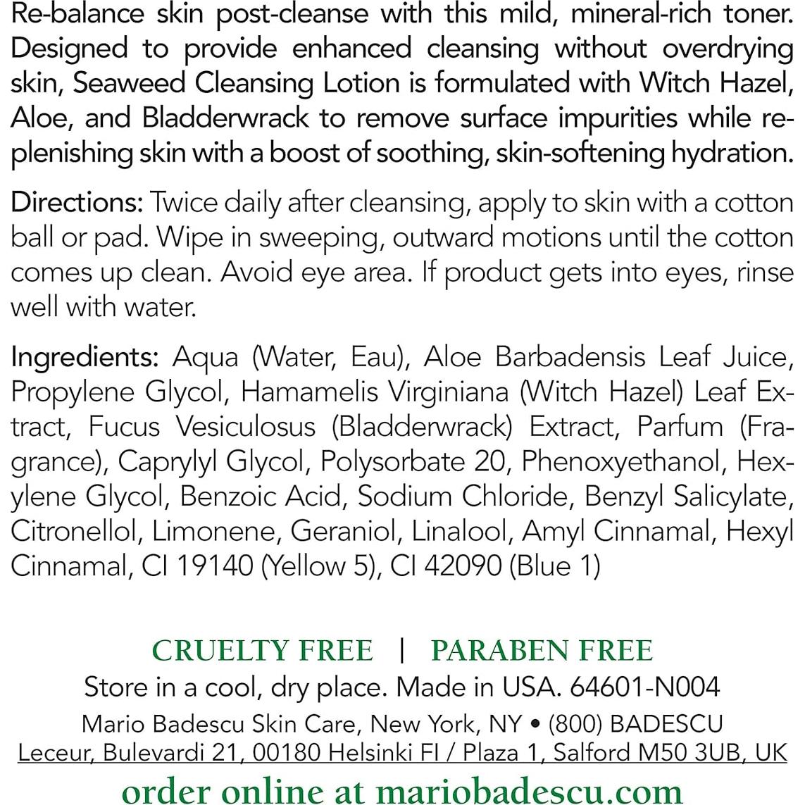 Loción Limpiadora de Algas Mario Badescu 236 ml Piel Seca Sensible