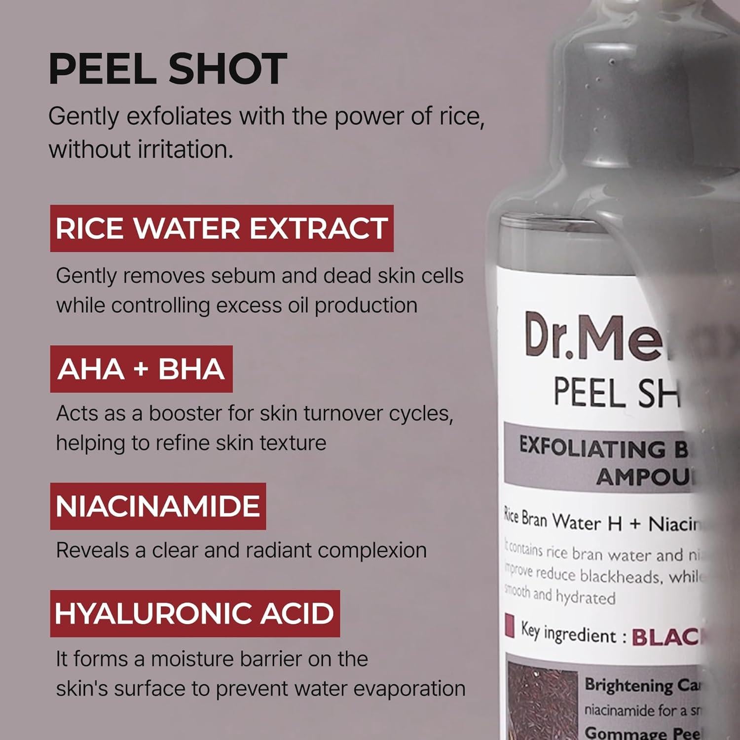 Ampoule Exfoliante Dr.Melaxin Glow Rice 80ml - Cuidado Piel