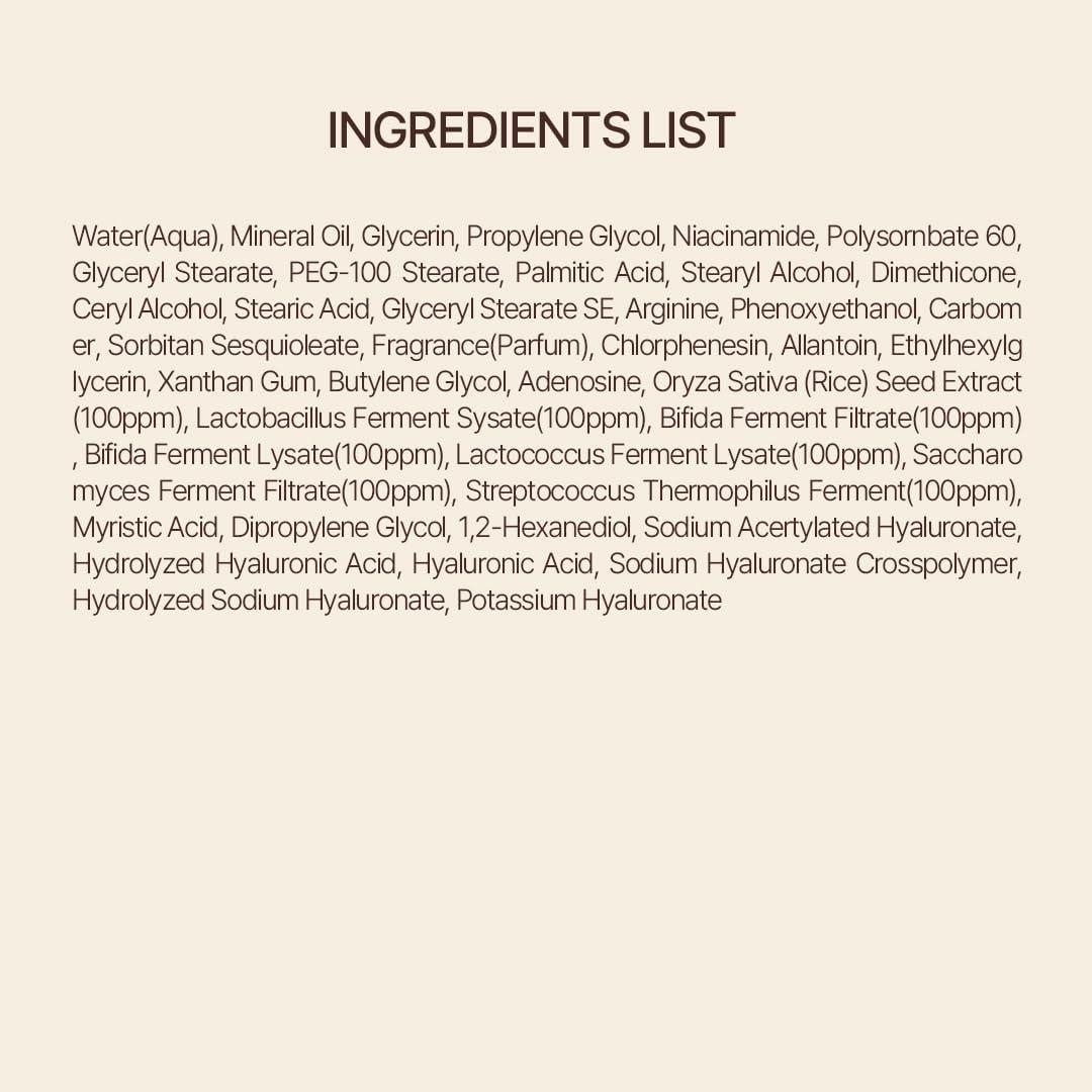 Crema Hidratante de Arroz y Bifida FARMSTAY 120 ml - Corrector de Manchas