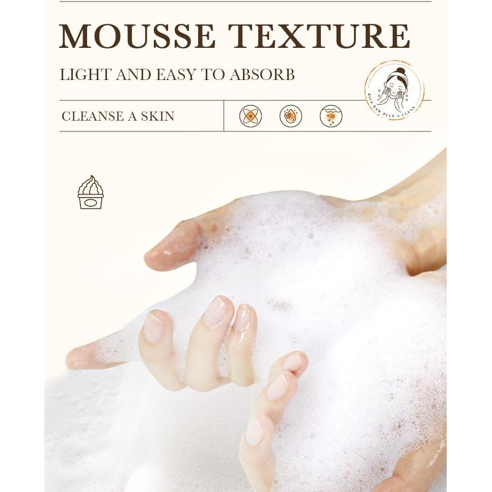 VENZEN Espuma Limpiadora Facial de Arroz Crudo 120ml