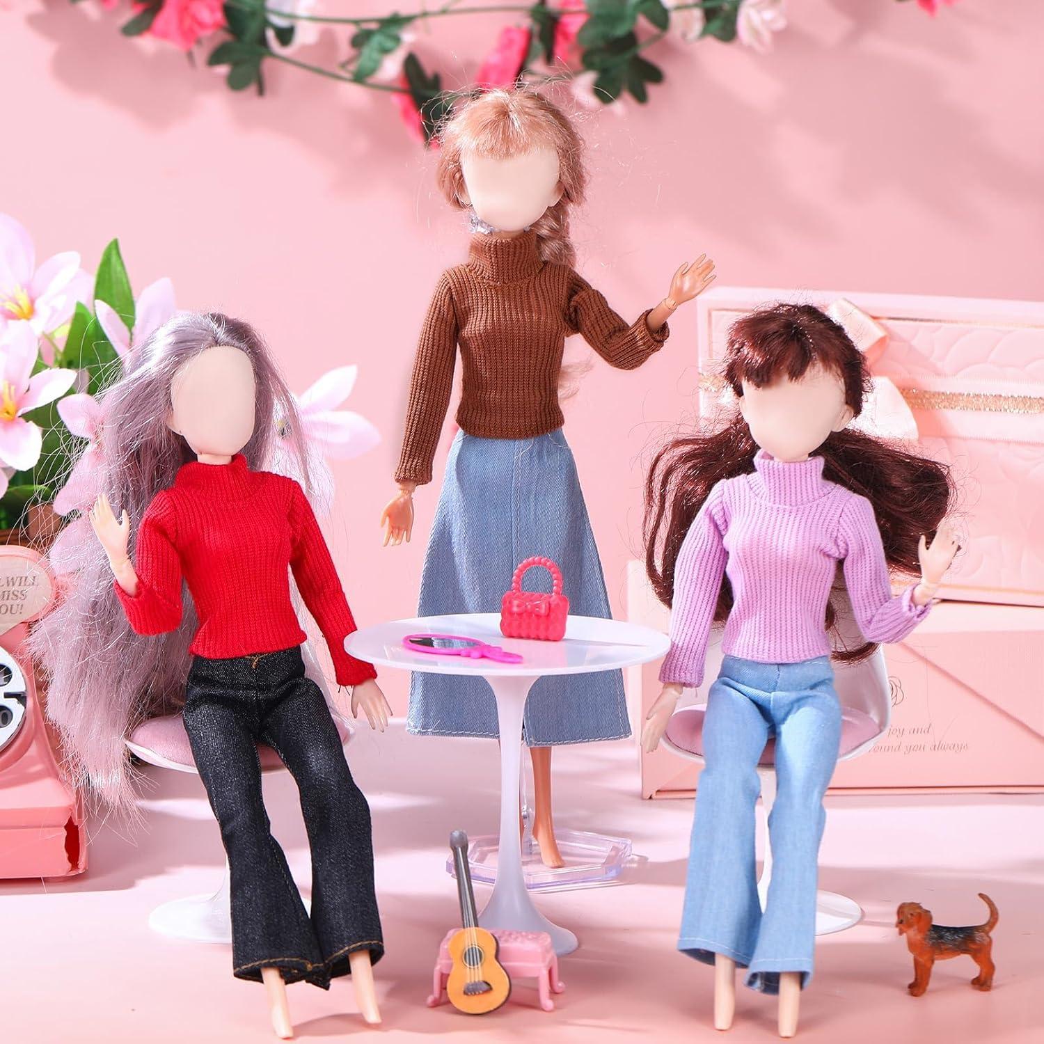 Conjunto Ropa de Muñeca Fourluoo 30 cm 6 Suéteres Elegantes