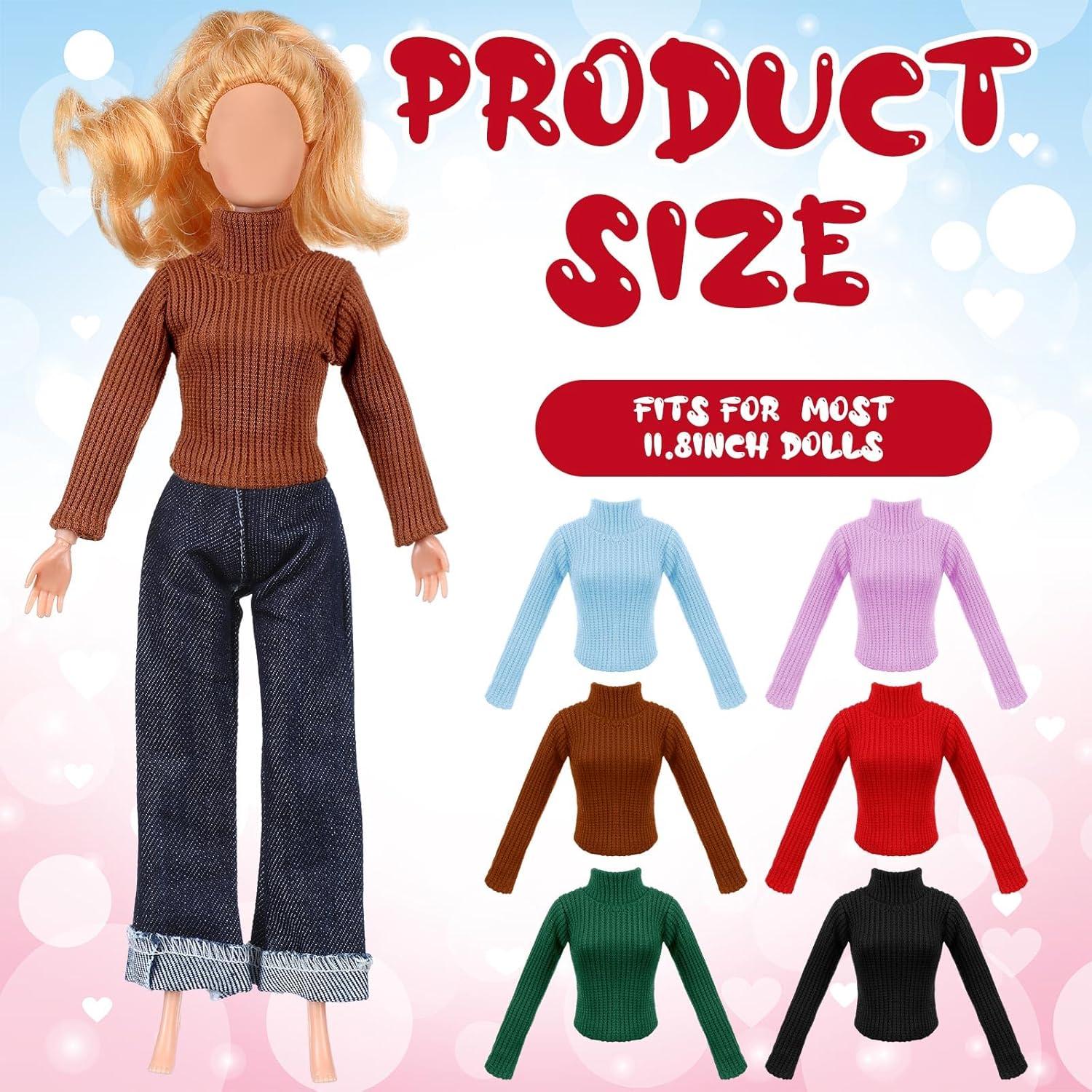 Conjunto Ropa de Muñeca Fourluoo 30 cm 6 Suéteres Elegantes