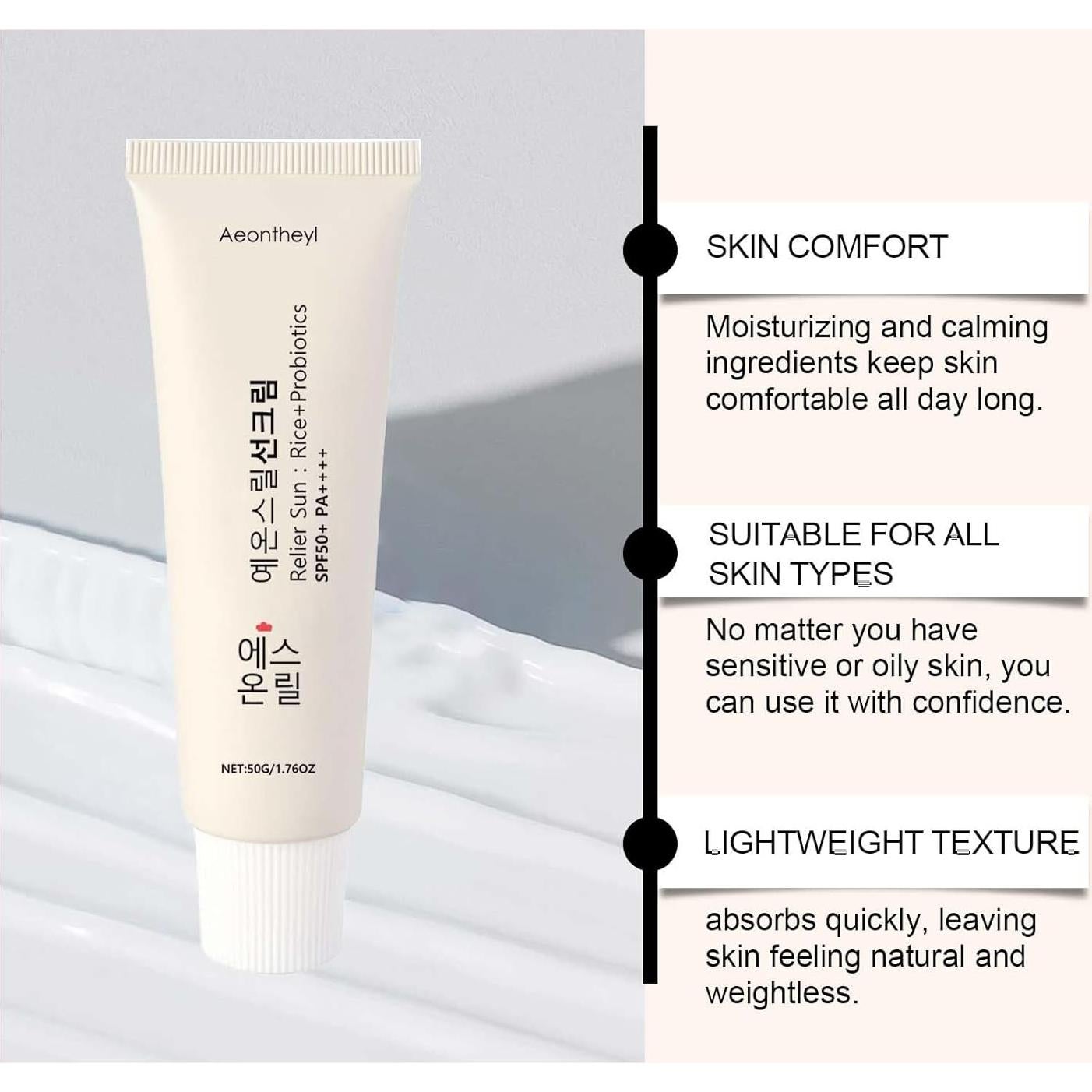 Protector Solar Orgánico SPF50+ Aeonthryl - Hidratación y Protección UVA/UVB