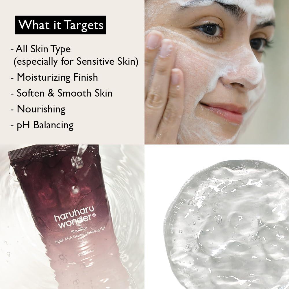 Gel Limpiador Suave HARUHARU wonder Arroz Negro 100 ml