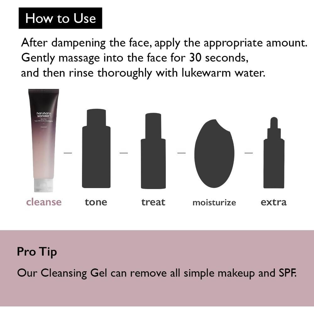 Gel Limpiador Suave HARUHARU wonder Arroz Negro 100 ml