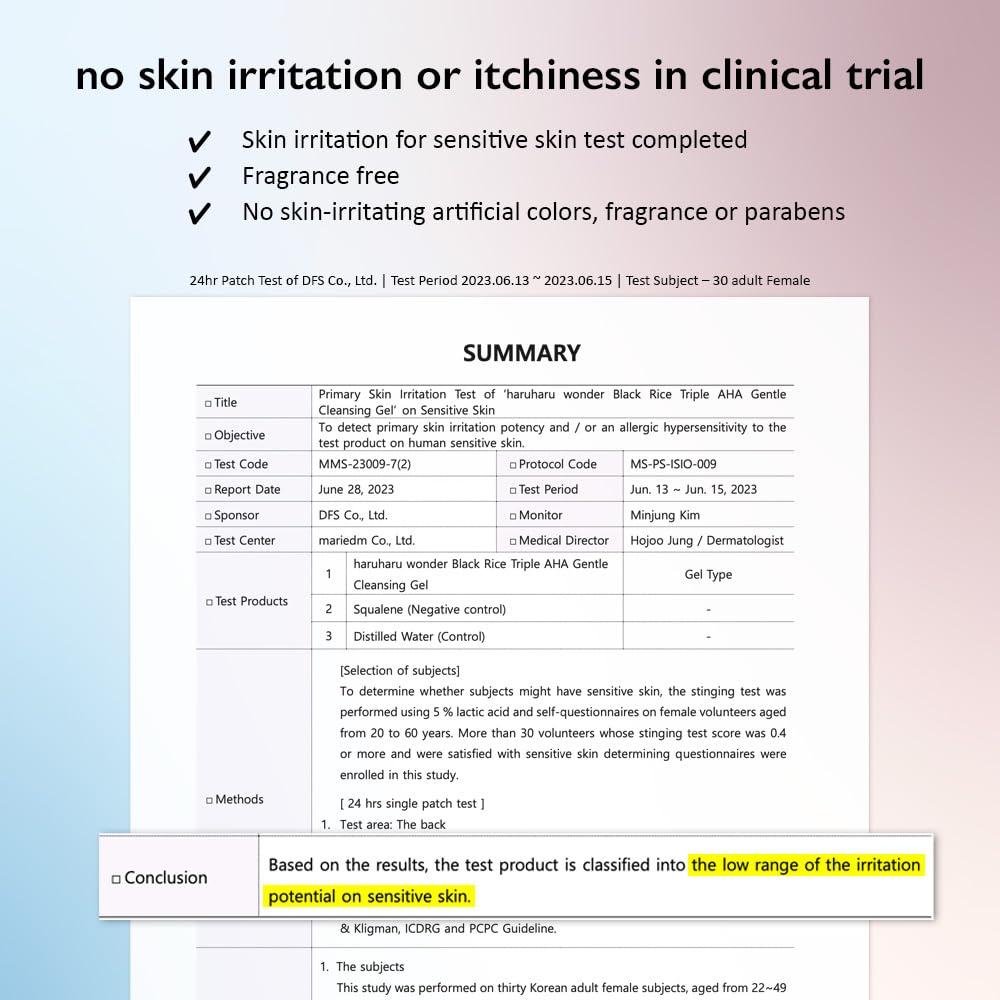 Gel Limpiador Suave HARUHARU wonder Arroz Negro 100 ml