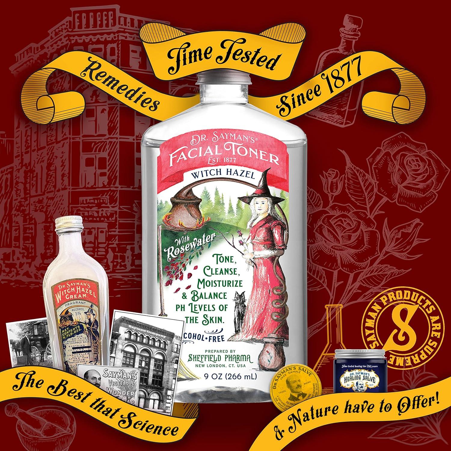 Tónico Facial Sin Alcohol Dr. Saymans 255 g con Hamamelis y Rosa