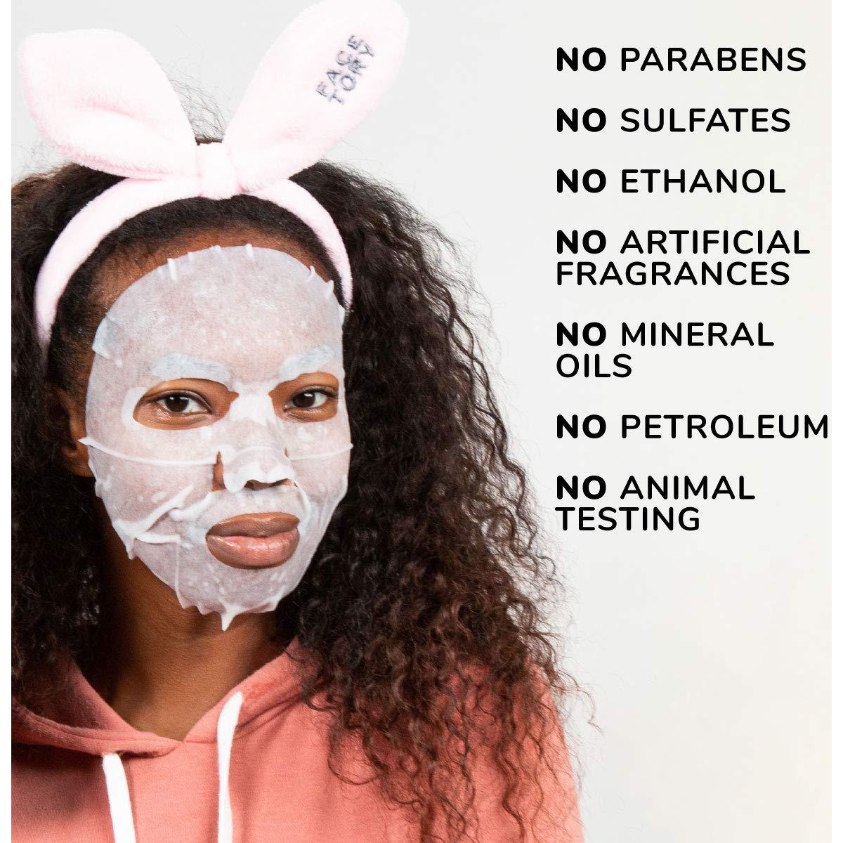 Mascarilla Facial Calmante de Arroz FaceTory - Paquete de 10