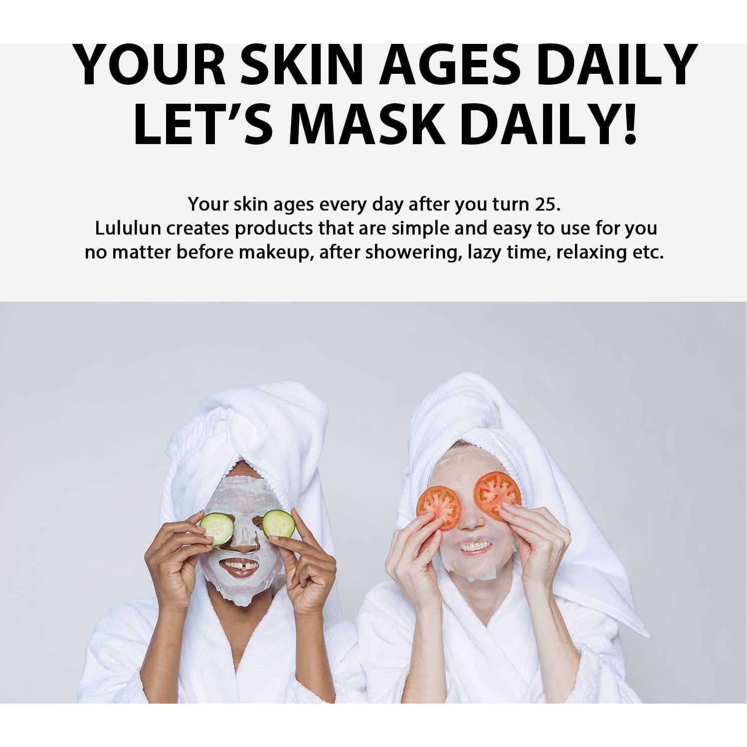 Lululun 32 Hojas Máscara Facial Anti Envejecimiento Hidratante