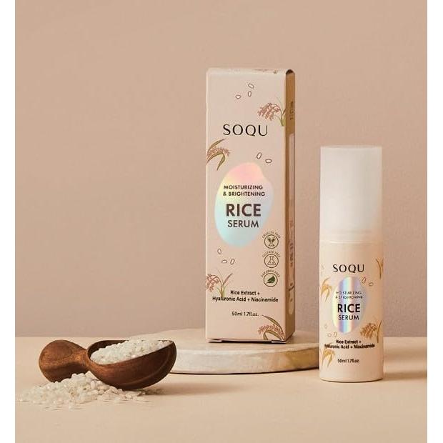 Suero Facial Hidratante Soqu 50ml - Arroz, Niacinamida y Ácido Hialurónico