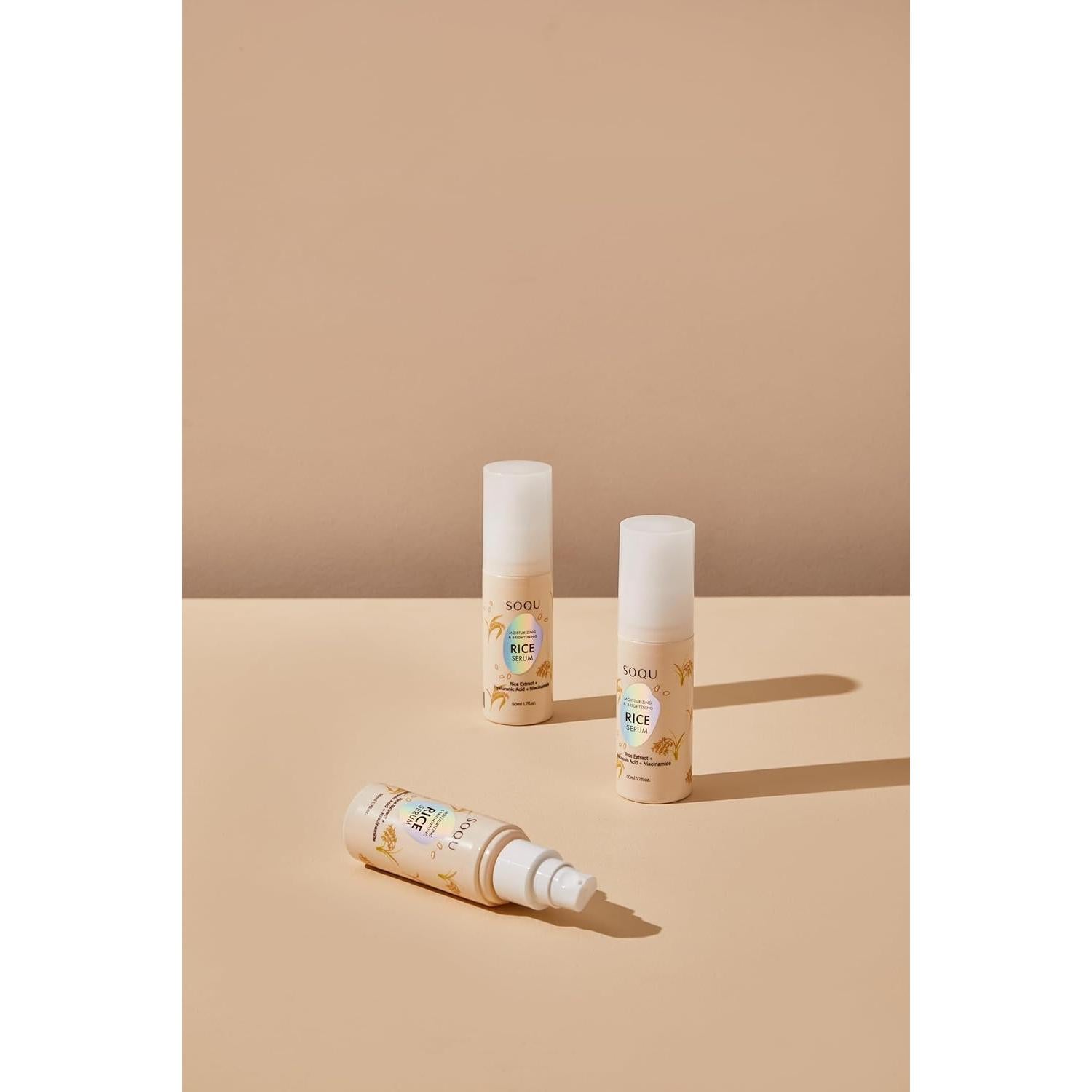 Suero Facial Hidratante Soqu 50ml - Arroz, Niacinamida y Ácido Hialurónico