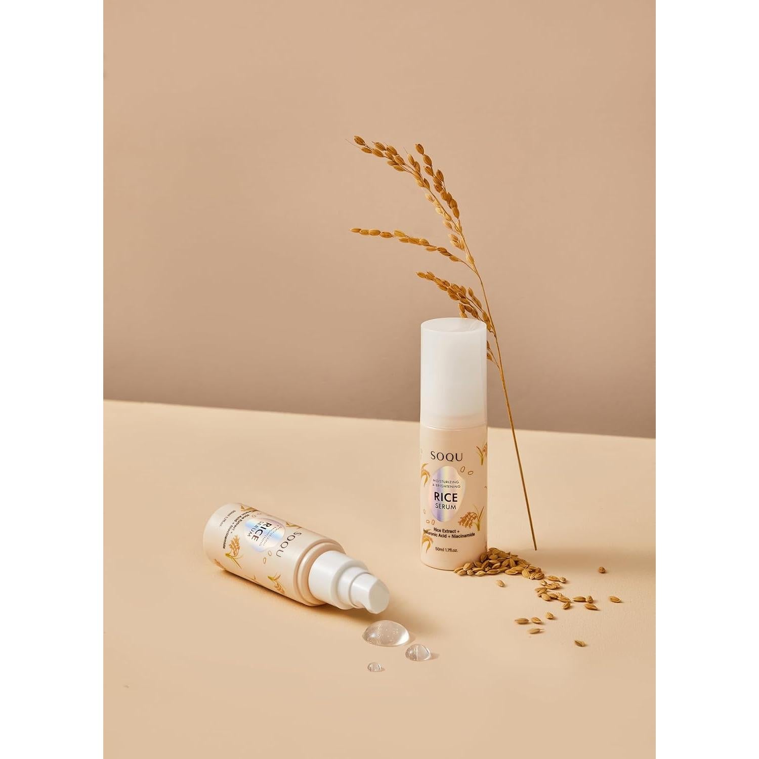 Suero Facial Hidratante Soqu 50ml - Arroz, Niacinamida y Ácido Hialurónico