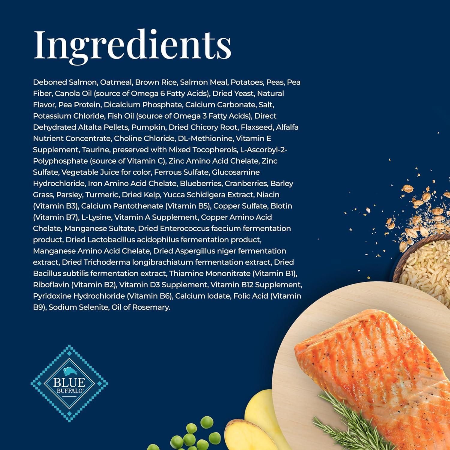 Comida Seca para Perros Adultos Blue Buffalo 10.89 kg Salmón