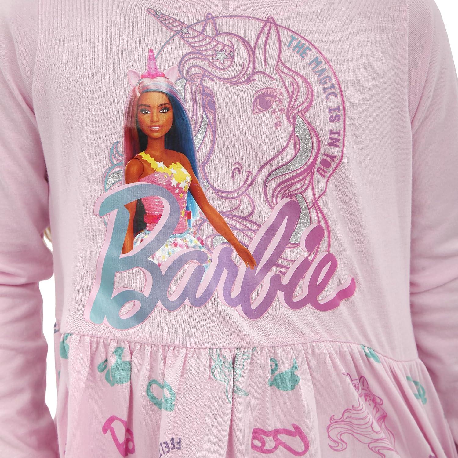 Vestido de Unicornio Barbie para Niñas - Rosa - Talla 4