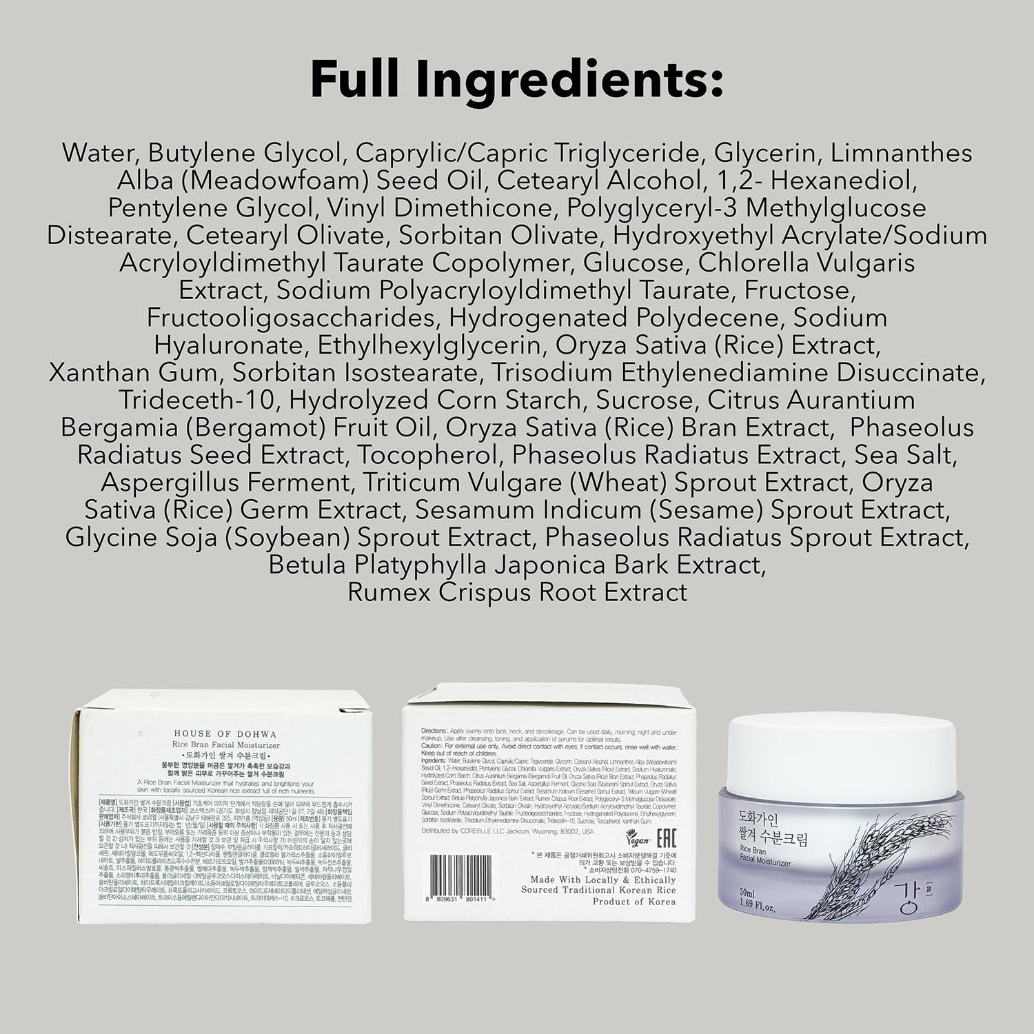 Hidratante Facial Dohwa de Salvado de Arroz 50 ml - Piel Sensible