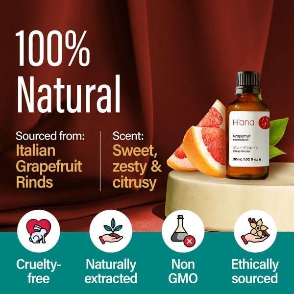Aceite Esencial de Pomelo H'ana - 100% Puro 29.57 ml