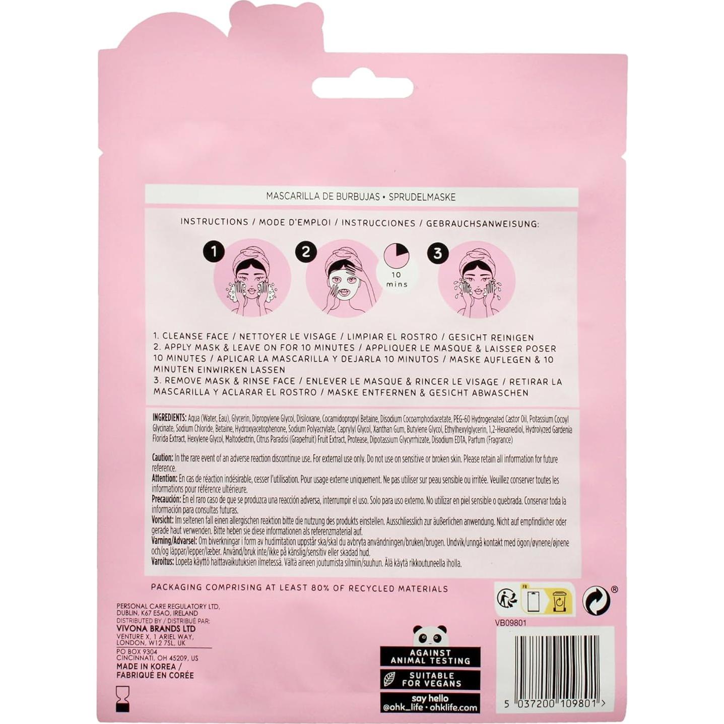 Mascarilla Facial Burbujeante Oh K! de Pomelo - 1 pc